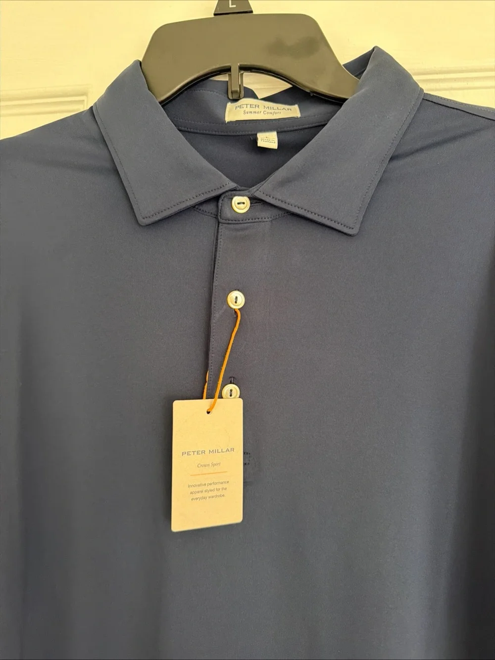 Peter Millar Navy Short-Sleeve Polo Summer Comfort NWT #golf #preppy #bizcasual - Picture 2 of 10